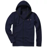   Arora hooded full zip sweater, Male, Knit of 80% Cotton and 20% Polyester, brushed on the inside, Navy, S