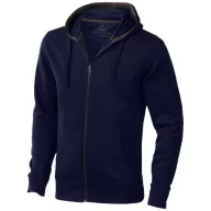   Arora hooded full zip sweater, Male, Knit of 80% Cotton and 20% Polyester, brushed on the inside, Navy, M