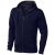 Arora hooded full zip sweater, Male, Knit of 80% Cotton and 20% Polyester, brushed on the inside, Navy, M