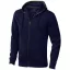Arora hooded full zip sweater, Male, Knit of 80% Cotton and 20% Polyester, brushed on the inside, Navy, M