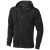 Arora hooded full zip sweater, Male, Knit of 80% Cotton and 20% Polyester, brushed on the inside, solid black, M