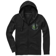  Arora hooded full zip sweater, Male, Knit of 80% Cotton and 20% Polyester, brushed on the inside, solid black, XXXL