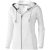 Arora hooded full zip ladies sweater, Female, Knit of 80% Cotton and 20% Polyester, brushed on the inside, White, XS