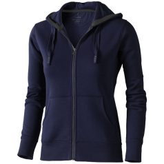   Arora hooded full zip ladies sweater, Female, Knit of 80% Cotton and 20% Polyester, brushed on the inside, Navy, XXL