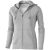 Arora hooded full zip ladies sweater, Female, Knit of 80% Cotton and 20% Polyester, brushed on the inside, Grey melange, XS