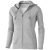 Arora hooded full zip ladies sweater, Female, Knit of 80% Cotton and 20% Polyester, brushed on the inside, Grey melange, M