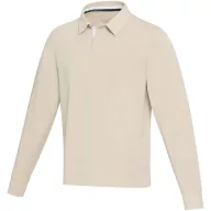   Tricou cu maneca lunga, Polo, Casual, Unisex, Elevate, 2410E19010, Bumbac, Crem oatmeal