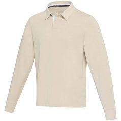   Tricou cu maneca lunga, Polo, Casual, Unisex, Elevate, 2410E19011, Bumbac, Crem oatmeal
