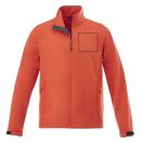 Maxson softshell jacket, Male, Mechanical stretch woven of 100% Polyester bonded to micro fleece of 100% Polyester with waterproof, breathable membrane and water repellent finish, Orange, XS