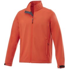   Maxson softshell jacket, Male, Mechanical stretch woven of 100% Polyester bonded to micro fleece of 100% Polyester with waterproof, breathable membrane and water repellent finish, Orange, S