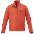 Maxson softshell jacket, Male, Mechanical stretch woven of 100% Polyester bonded to micro fleece of 100% Polyester with waterproof, breathable membrane and water repellent finish, Orange, XL