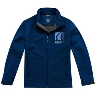   Maxson softshell jacket, Male, Mechanical stretch woven of 100% Polyester bonded to micro fleece of 100% Polyester with waterproof, breathable membrane and water-repellent finish, Navy, XS