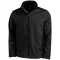 Maxson softshell jacket, Male, Mechanical stretch woven of 100% Polyester bonded to micro fleece of 100% Polyester with waterproof, breathable membrane and water-repellent finish, solid black, XS