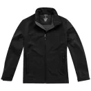 Maxson softshell jacket, Male, Mechanical stretch woven of 100% Polyester bonded to micro fleece of 100% Polyester with waterproof, breathable membrane and water-repellent finish, solid black, XS