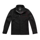 Maxson softshell jacket, Male, Mechanical stretch woven of 100% Polyester bonded to micro fleece of 100% Polyester with waterproof, breathable membrane and water-repellent finish, solid black, M