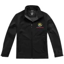 Maxson softshell jacket, Male, Mechanical stretch woven of 100% Polyester bonded to micro fleece of 100% Polyester with waterproof, breathable membrane and water-repellent finish, solid black, XL