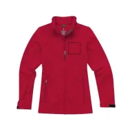   Maxson softshell ladies jacket, Female, Mechanical stretch woven of 100% Polyester bonded to micro fleece of 100% Polyester with waterproof, breathable membrane and water-repellent finish, Red, S