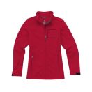 Maxson softshell ladies jacket, Female, Mechanical stretch woven of 100% Polyester bonded to micro fleece of 100% Polyester with waterproof, breathable membrane and water-repellent finish, Red, L