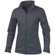   Maxson softshell ladies jacket, Female, Mechanical stretch woven of 100% Polyester bonded to micro fleece of 100% Polyester with waterproof, breathable membrane and water-repellent finish, Storm Grey, XL