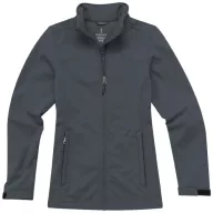   Maxson softshell ladies jacket, Female, Mechanical stretch woven of 100% Polyester bonded to micro fleece of 100% Polyester with waterproof, breathable membrane and water-repellent finish, Storm Grey, XL