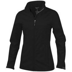   Maxson softshell ladies jacket, Female, Mechanical stretch woven of 100% Polyester bonded to micro fleece of 100% Polyester with waterproof, breathable membrane and water-repellent finish, solid black, L