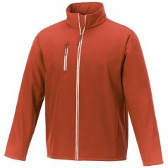   Orion men's softshell jacket, Mechanical stretch woven of 100% Polyester bonded with 100% Polyester micro fleece, Orange, XS