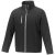 Orion men's softshell jacket, Mechanical stretch woven of 100% Polyester bonded with 100% Polyester micro fleece,  solid black, S