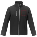 Orion men's softshell jacket, Mechanical stretch woven of 100% Polyester bonded with 100% Polyester micro fleece,  solid black, S