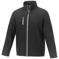   Orion men's softshell jacket, Mechanical stretch woven of 100% Polyester bonded with 100% Polyester micro fleece,  solid black, XXXL