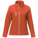 Orion women's softshell jacket, Mechanical stretch woven of 100% Polyester bonded with 100% Polyester micro fleece, Orange, XXL