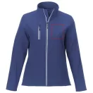 Orion women's softshell jacket, Mechanical stretch woven of 100% Polyester bonded with 100% Polyester micro fleece, Blue, L