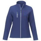Orion women's softshell jacket, Mechanical stretch woven of 100% Polyester bonded with 100% Polyester micro fleece, Blue, XL