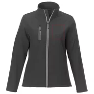   Orion women's softshell jacket, Mechanical stretch woven of 100% Polyester bonded with 100% Polyester micro fleece, Storm Grey, XL