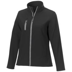   Orion women's softshell jacket, Mechanical stretch woven of 100% Polyester bonded with 100% Polyester micro fleece,  solid black, M
