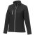 Orion women's softshell jacket, Mechanical stretch woven of 100% Polyester bonded with 100% Polyester micro fleece,  solid black, M