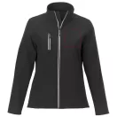 Orion women's softshell jacket, Mechanical stretch woven of 100% Polyester bonded with 100% Polyester micro fleece,  solid black, L