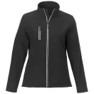 Orion women's softshell jacket, Mechanical stretch woven of 100% Polyester bonded with 100% Polyester micro fleece,  solid black, XL