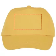 Feniks kids 5 panel cap, Kids, 100% Cotton twill, Yellow