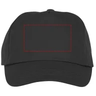   Feniks kids 5 panel cap, Kids, 100% Cotton twill,  solid black