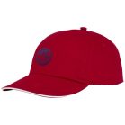Styx 5 panel sandwich cap, Unisex, 100% Cotton twill, Red