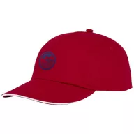 Styx 5 panel sandwich cap, Unisex, 100% Cotton twill, Red