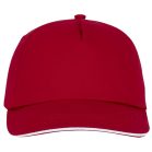 Styx 5 panel sandwich cap, Unisex, 100% Cotton twill, Red