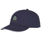 Styx 5 panel sandwich cap, Unisex, 100% Cotton twill, Navy