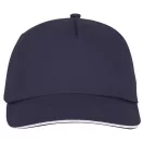 Styx 5 panel sandwich cap, Unisex, 100% Cotton twill, Navy