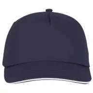 Styx 5 panel sandwich cap, Unisex, 100% Cotton twill, Navy