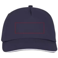 Styx 5 panel sandwich cap, Unisex, 100% Cotton twill, Navy