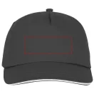 Styx 5 panel sandwich cap, Unisex, 100% Cotton twill, Storm Grey