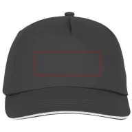   Styx 5 panel sandwich cap, Unisex, 100% Cotton twill, Storm Grey
