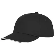   Styx 5 panel sandwich cap, Unisex, 100% Cotton twill,  solid black