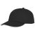 Styx 5 panel sandwich cap, Unisex, 100% Cotton twill,  solid black